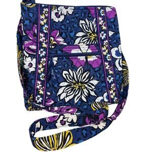 Vera Bradley African Violet Hipster Floral Animal Print Quilted Crossbody Purse